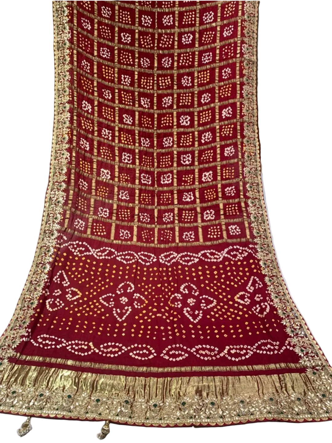 Pure Ghatchola Gaji Silk Bandhej Saree | Handwork Traditional Ethnic Wear