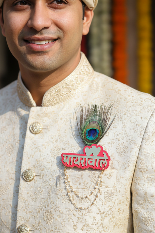 Mayra Bhaat wedding brooch for traditional Rajasthani shaadi ceremonies, Bhaat Bharna rituals, and Indian wedding accessories, pack of 50