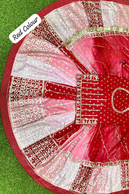 Model wearing royal Rajputi partywear poshak in traditional lehenga style