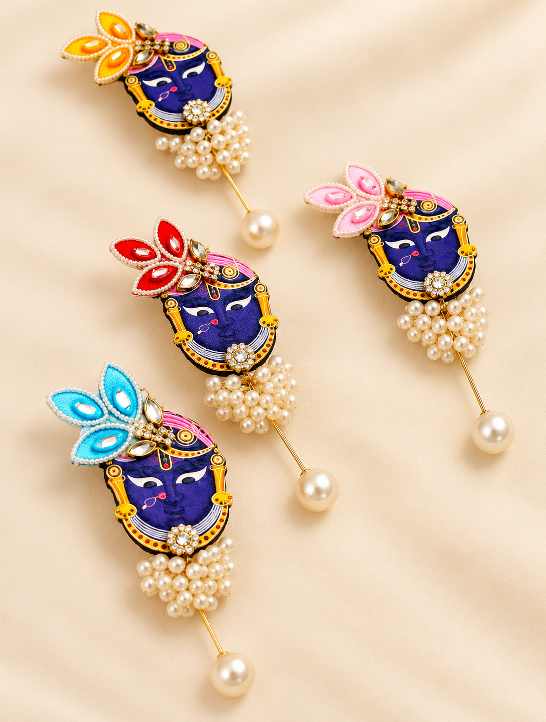 Shree Nath Ji decorative brooch for Indian wedding guest welcome, baraat swagat, and religious ceremonies, pack of 50