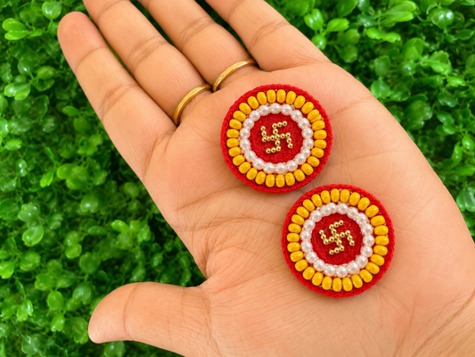 Swastik Suun traditional Moti work decorative pair