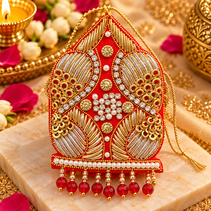 Traditional dulha sehra for groom styling during an Indian wedding baraat.