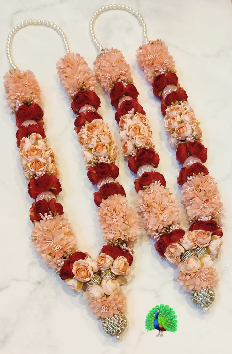 Traditional Indian wedding varmala garlands for the dulha-dulhan ceremony