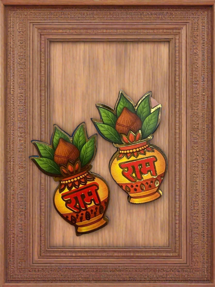 Traditional Kalash Sohn Soon Pooja Door Hanging Pair