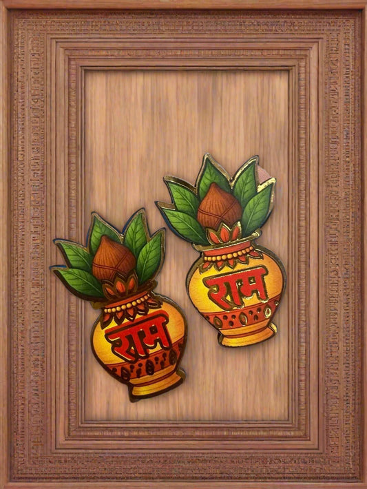 Traditional Kalash Sohn Soon Pooja Door Hanging Pair