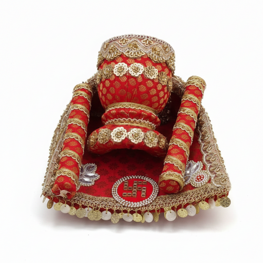 Premium Ukhal Musal Chhajhla set for Indian wedding haldi rasam, shaadi ki rasmein, and traditional pooja ceremonies