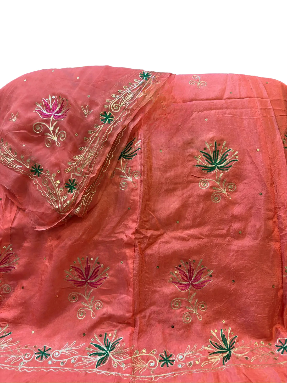 Upada Silk Rajasthani Poshak with Pure Odhani and Kasab Zari handwork