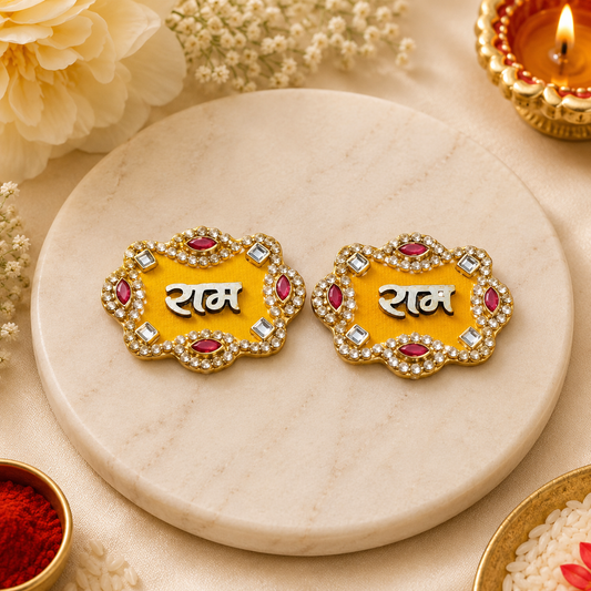 Zardosi Ram Ram Suun traditional decorative pair