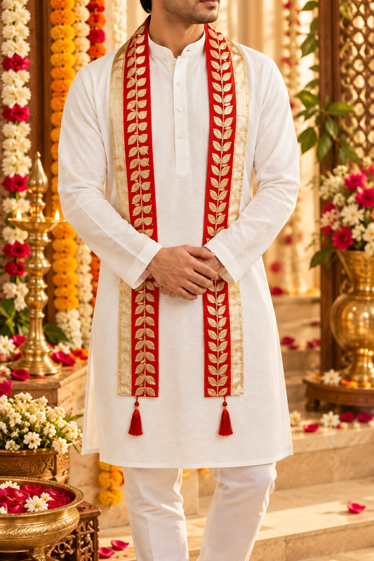 Zari gota work wedding welcome dupattas in a pack of 25 for traditional baraat swagat and guest welcome ceremonies